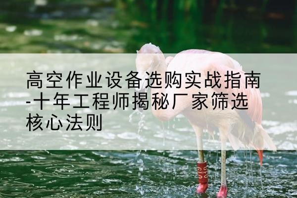 札达剪叉式升降机厂家-高空作业设备选购实战指南-十年工程师揭秘厂家筛选核心法则